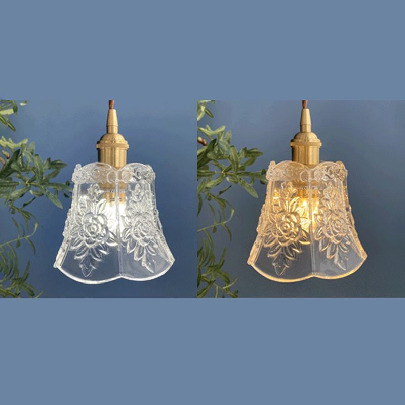 Pendante de style minimalisme moderne Shade en verre de verre pendante pour la barre de chevet