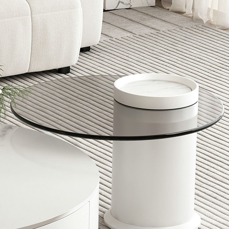 Slate Top Coffee Table Set Frame Cocktail Table with 2 Storage Drawers
