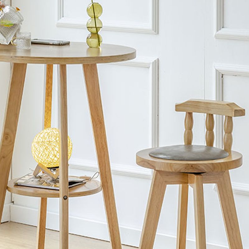 Contemporary Style Round Solid Wood Bar Dining Table for Home Use