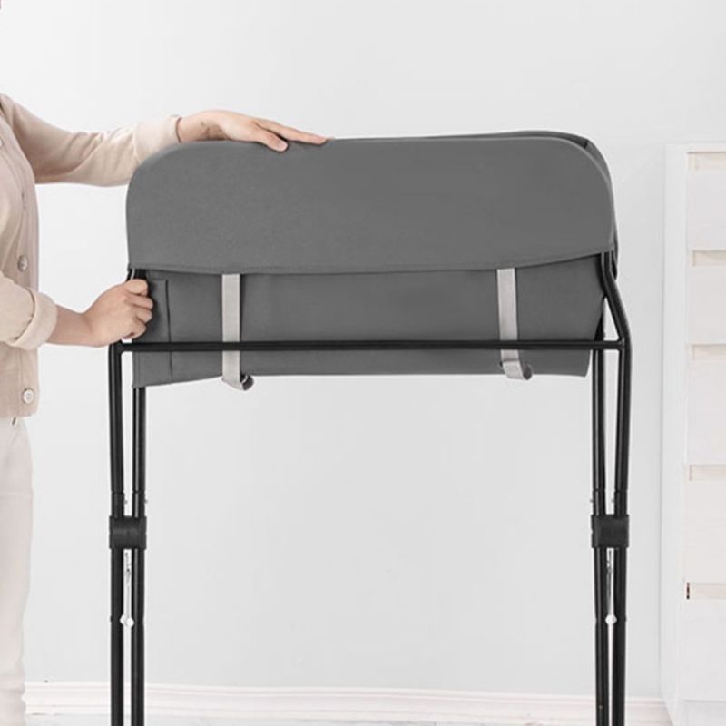 Contemporary Baby Changing Table with Storage Basket and Safety Belt