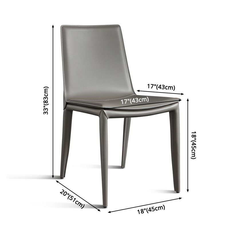 Sillas de comedor contemporáneas de metal acabado metálico parsons sillas de comedor