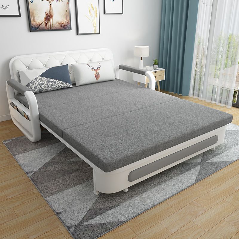 Cushion Back Sofa Futon Pillow Included Round Arms Futon Sofa Bed
