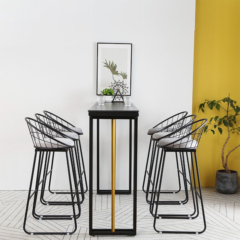 Industrial Sintered Stone Bar Table Dining Table for Kitchen Living Room