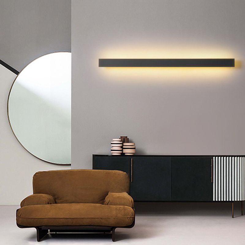 Black Contemporary Bathroom Vanity Light 1 Light LED Bath Bar