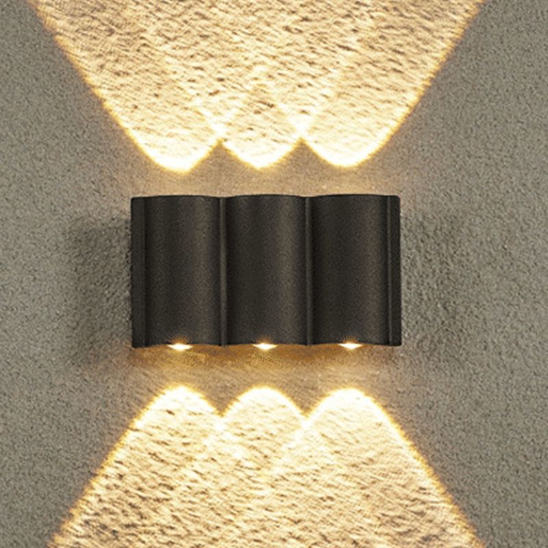 Geometric Wall Mounted Lamps Modern Style Metal Multi Lights Wall Light Sconces in Black