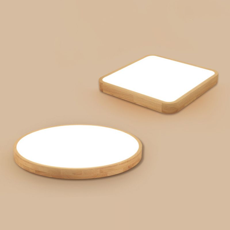 Lámpara de techo empotrada moderna, lámpara empotrada de madera