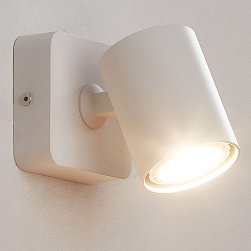 Moderno moderno muro in stile cilindro monte leggero metallo 1 flioncini per parete per camera da letto