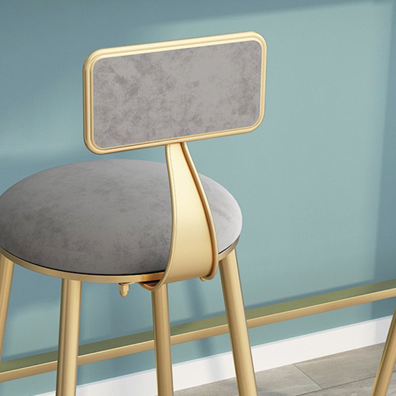 Glam Bar Pub Table Set 1/3 Pcs Rectangle Bar Table and Upholstered Stools with Metal Frame