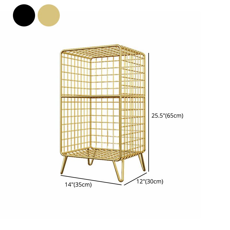 Contemporary Iron Standard Bookshelf Vertical Closed Back Bookcase for Home