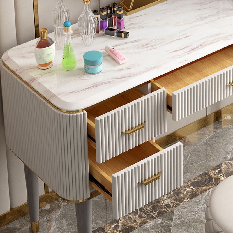 Contemporary Makeup Vanity Set 5-Drawers Vanity Dressing Table Set