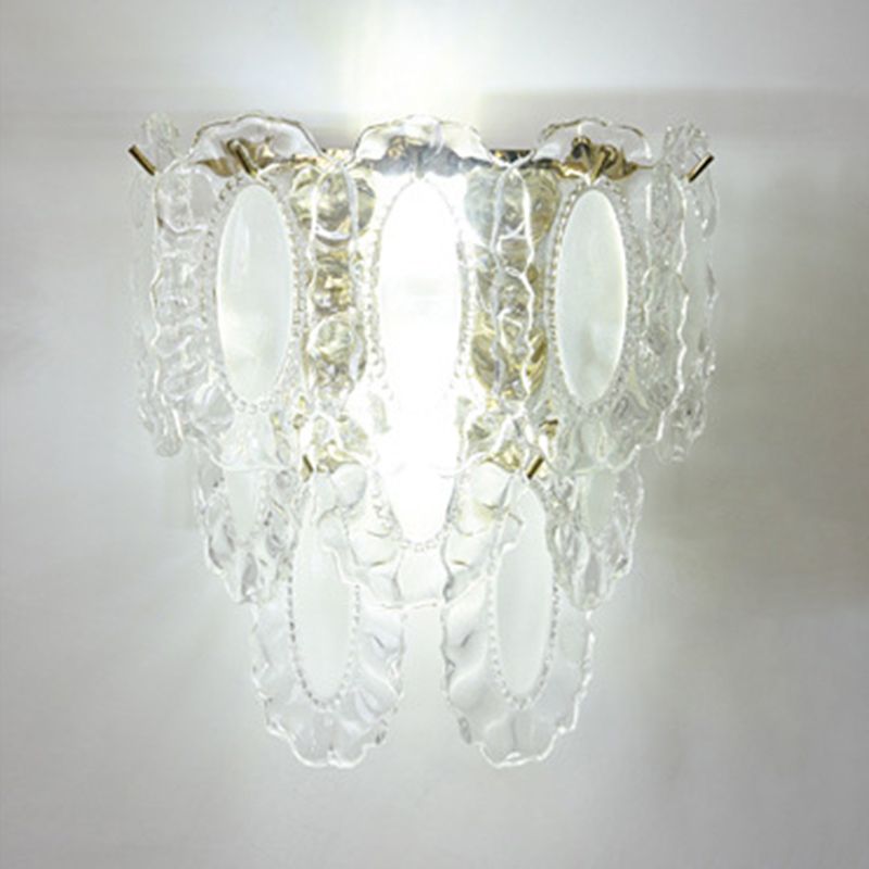 Nordic Wall Light Fixture Creative Wall Light Sconce with Glass Shade for Bedroom