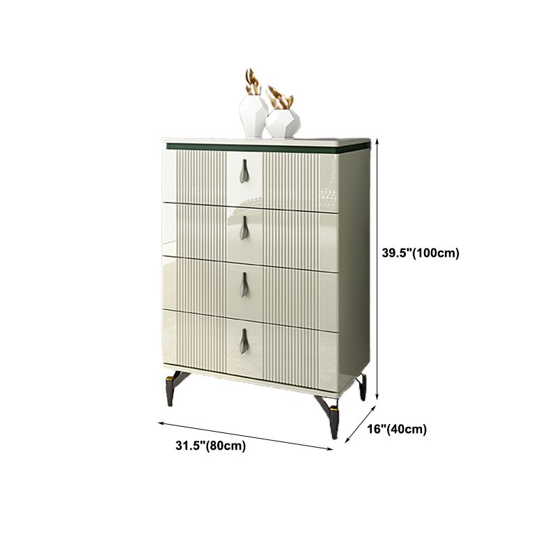 Contemporary Wooden Chest Bedroom Vertical Storage Chest with Drawers