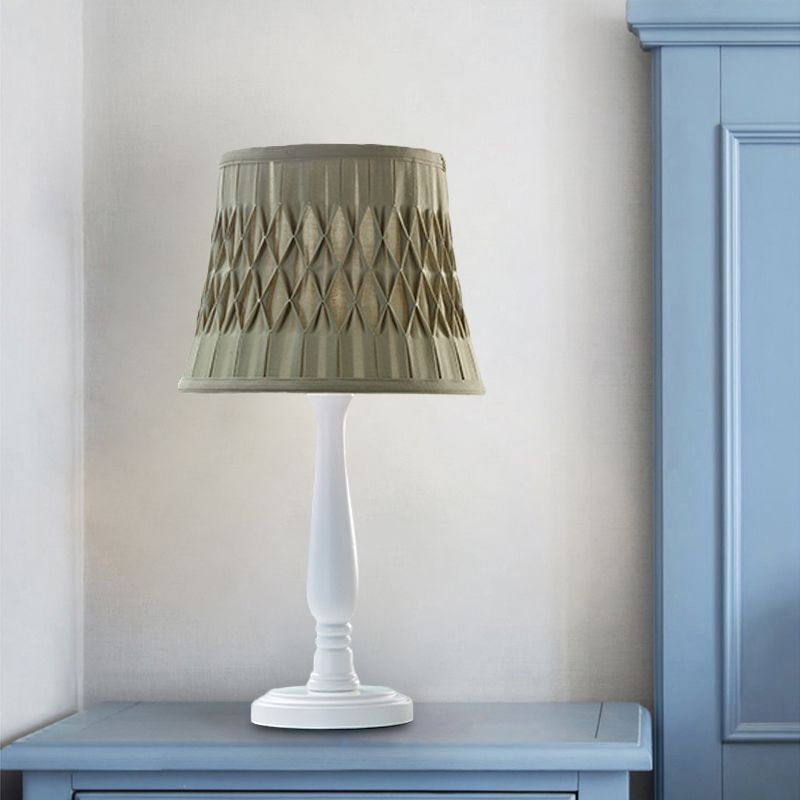 Macaron Barrel Shape Lettura Libro Light Wood 1 Lambola lampada da comodino in rosa/viola/verde