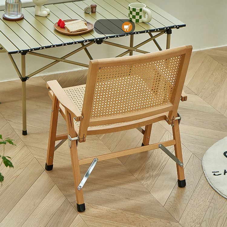 Contemporary Home Solid Wood Cane Back Armless Dining Chairs