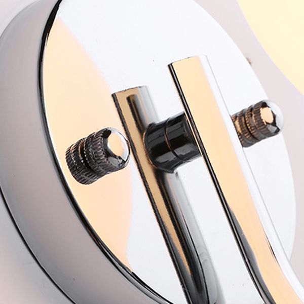 White Globe Shaded Wall Light Modern Glass Lighting for Home