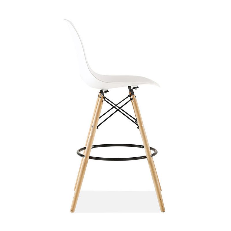 Modern Living Room Counter Stool Colorful Simple Stool with Wood Base