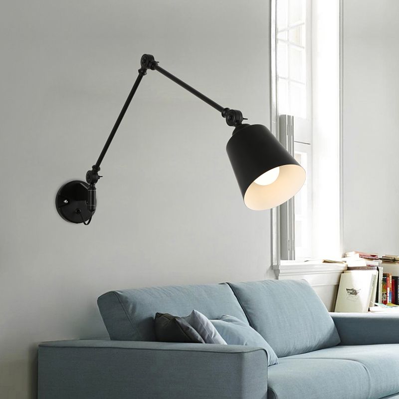 1 Éclair de mur à bras swing léger léger Laut en métal de style moderne