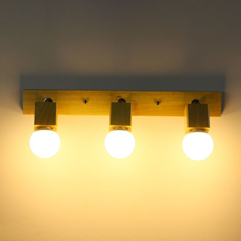 Bar Vanity Lighting Fixtures Modern Minimalist Style Wood Vanity Sconces