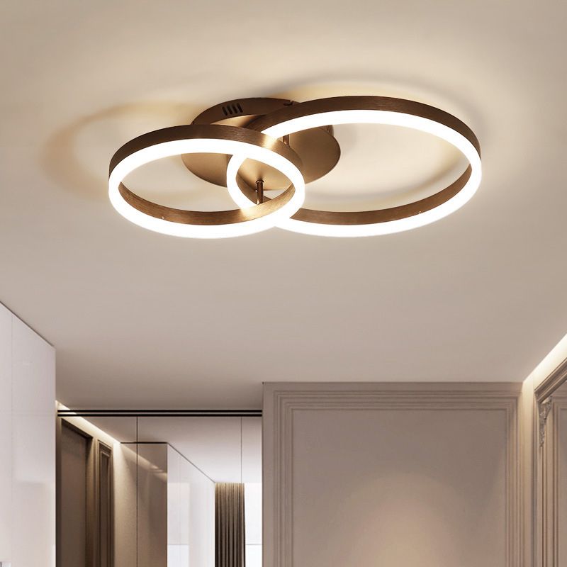 Nordic Slender Circle Flush Mount Ceiling Light Fixtures for Living Room Bedroom