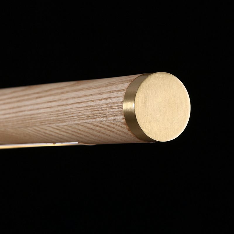 Modern Pendant Lighting for Kitchen Island Linear Island Pendant Light Wood 1-Light