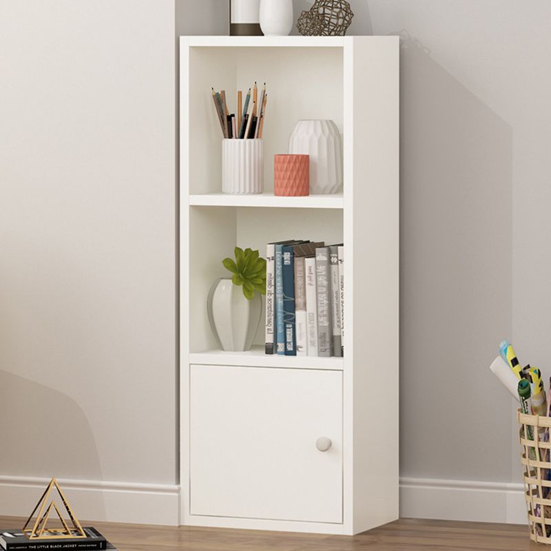 Modern Corner Vertical Shelf Bookcase Engineered Wood Book Shelf with Cabinets