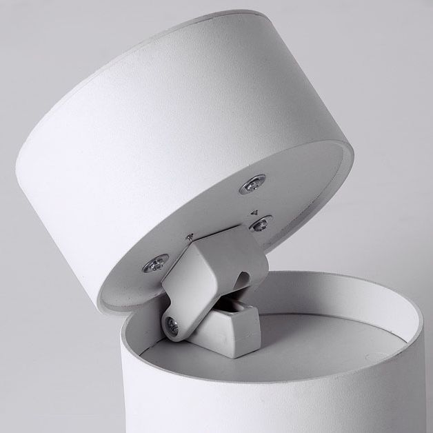 Lámpara de techo LED con forma de cilindro, montaje empotrado de 1 luz de aluminio moderno para comedor