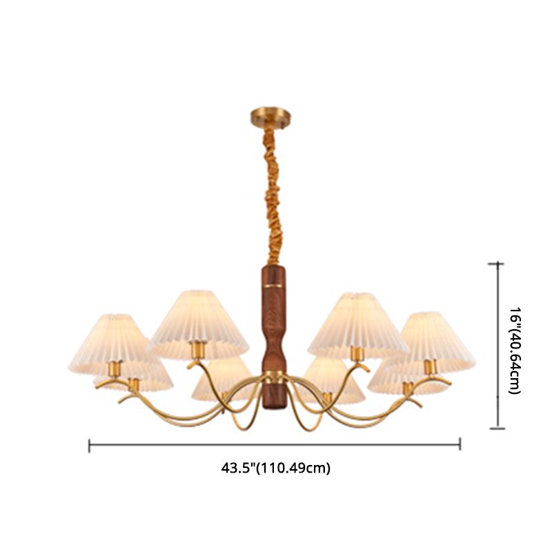 Luz de colgante de cobre de tela Sputnik Luz de techo contemporánea para estancia en el hogar