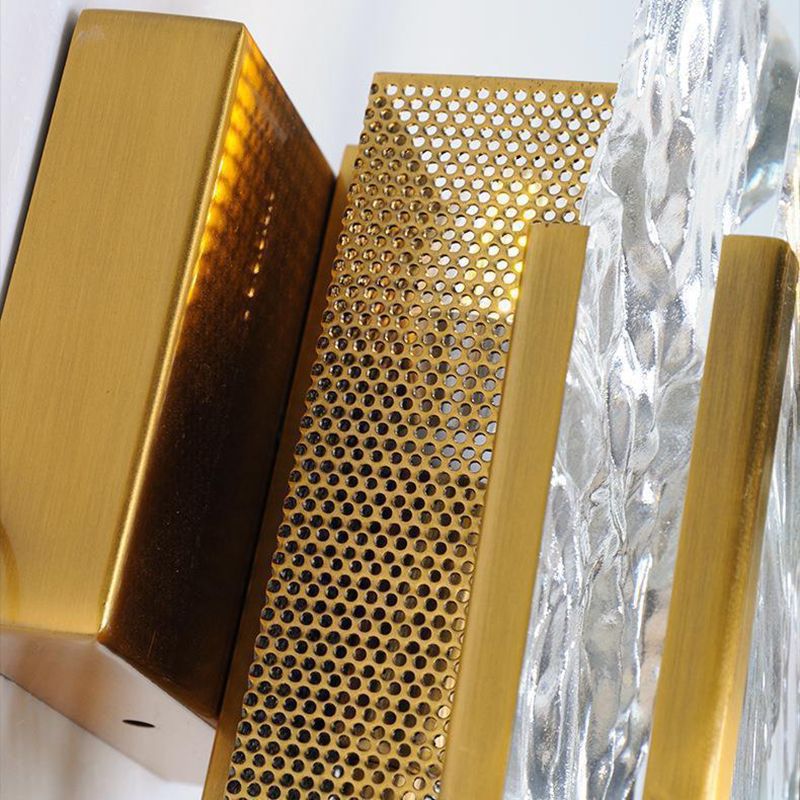 Single Modern Golden Wall Mounted Sconce Crystal Wall Light for Bedroom