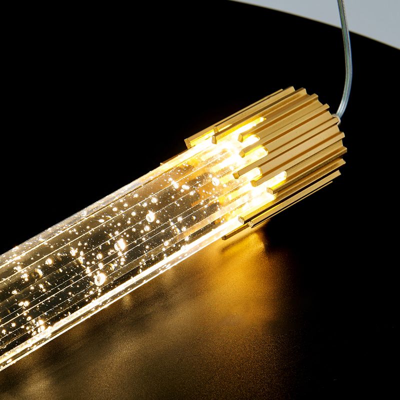 Modern Minimalist Style Tubes Pendant Lighting Fixtures Crystal Ceiling Lamp for Living Room