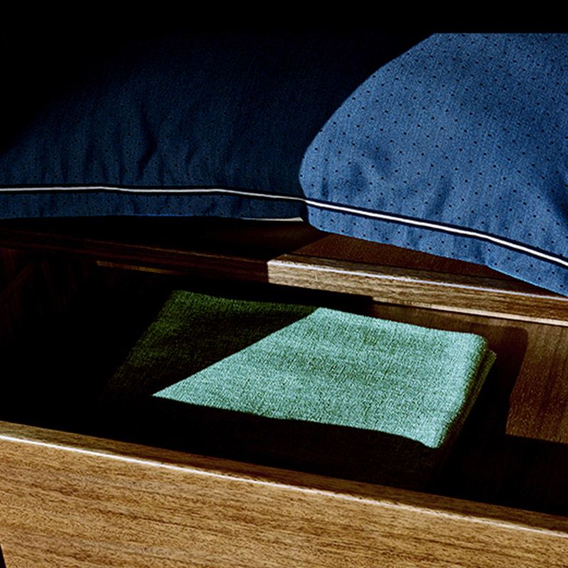 Contemporary Style Wardrobe Armoire Wood Wardrobe Closet with Doors and Drawer