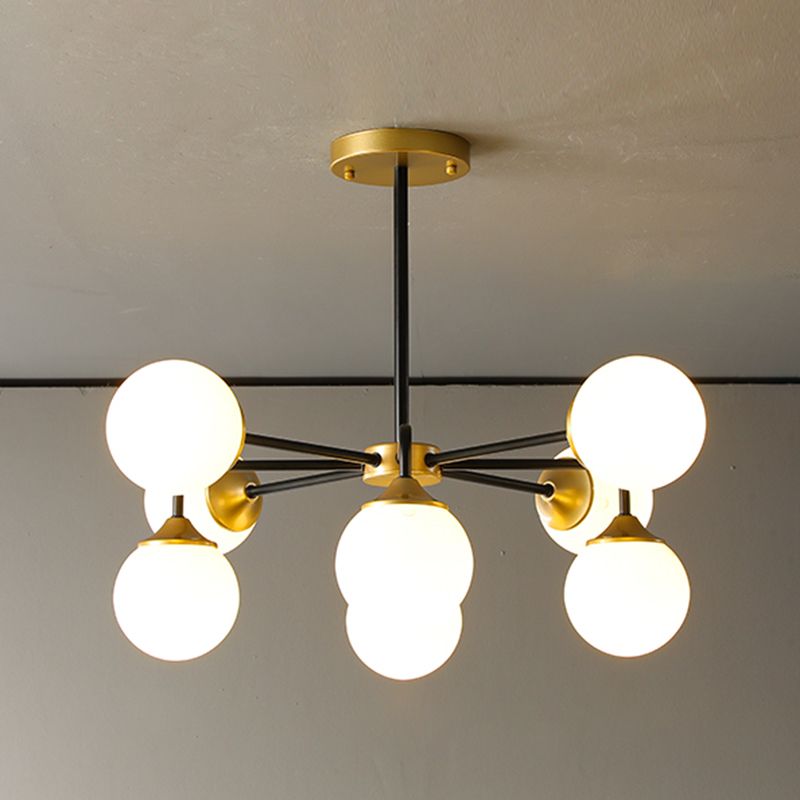 Contemporary Globe Chandelier Lights Glass Chandelier Light Fixture for Living Room