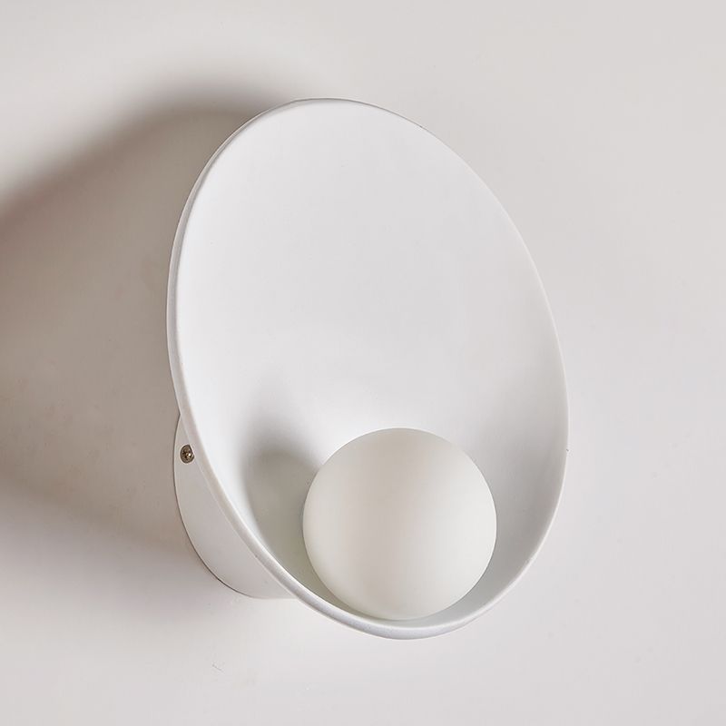 Modernism Resin Wall Lighting 1-Light Glass Shade Wall Mount Light for Foyer