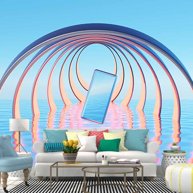 Modern Style Wall Mural Wallpaper 3D Vision Bedroom Wall Mural