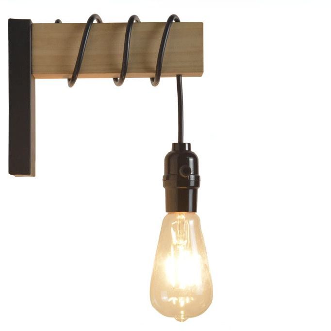 Lampada del braccio di oscillazione lampada in stile minimalista creativo 1 legno 1 flione di luce