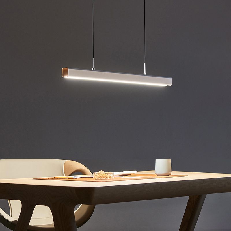 Lucitura lineare sull'illuminazione dell'isola acrilico moderno semplicità, luci dell'isola sospesa per il ristorante