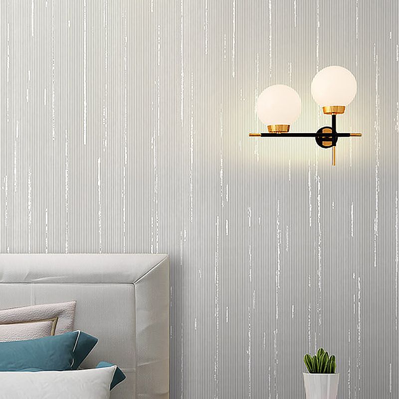 Stripe Wallpaper Pastel Color Minimalistic Wall Covering for Bedroom, Moisture Resistant