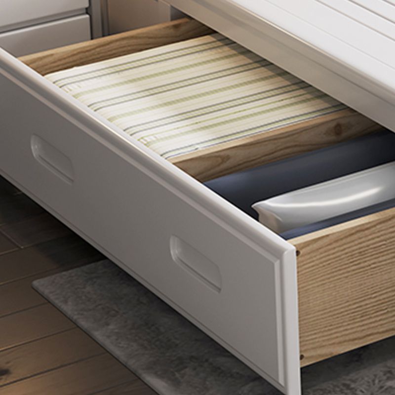 Contemporary Wood Standard Bed with Rectangular Panel Headboard