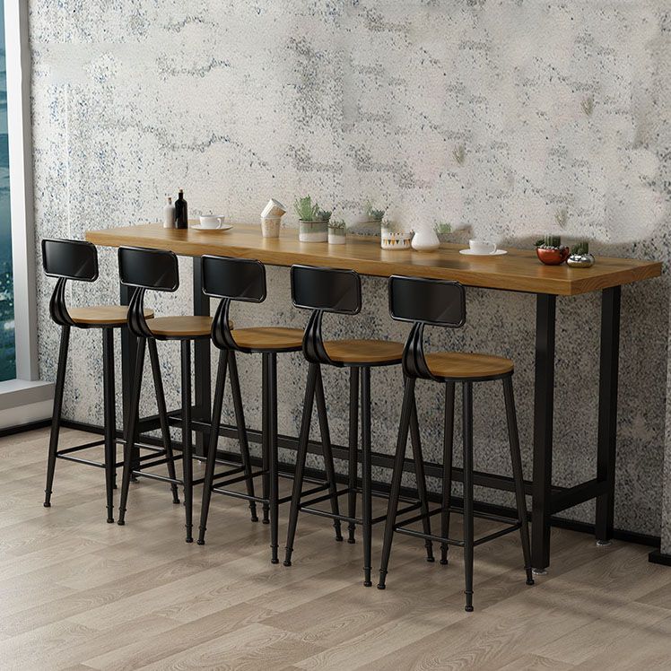 Modern Rectangle Pub Dining Set 1/2/6/7/9/11 Pieces Indoor Table and Stool Set