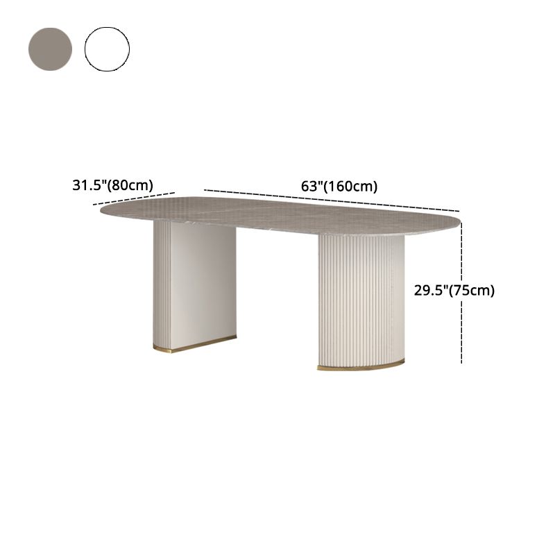 Modern 1/2/4/5/7 Pieces Dining Set Rectangle Stone Dining Table for Dining Room