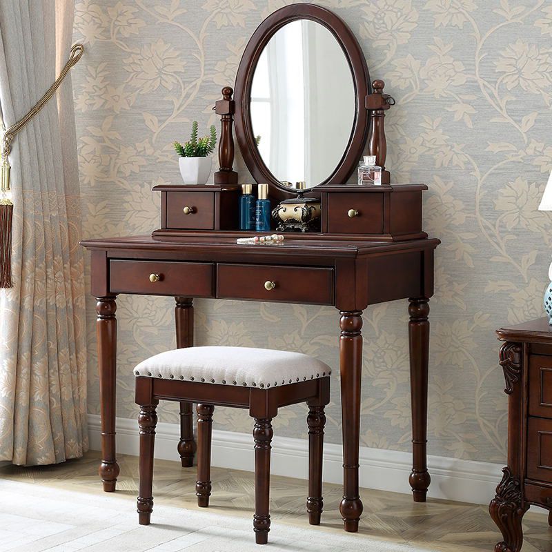 Brone Makeup Table With Drawers 17.71" W x 58.26" H for Bedroom