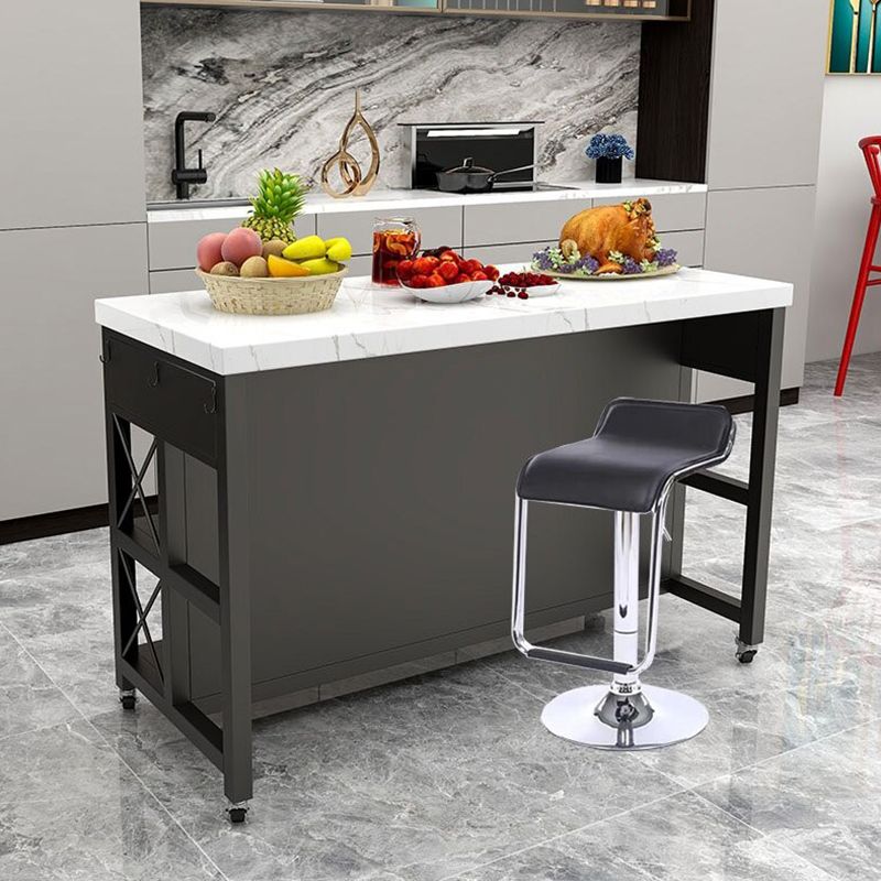 Rolling Industrial Kitchen Island Table Stone Kitchen Island Table