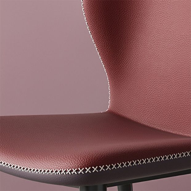 Sillas de comedor de cuero de estilo contemporáneo Wingback que cena la silla sin brazos para uso doméstico