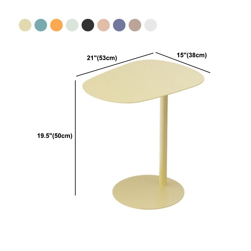 Mid-Century Metal Geometric End Table Pedestal Side Table for Living Room