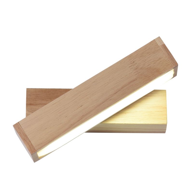 Moderne einfache HolzlED-Wandleuchten Rota-Tisch Wandmontierte Lampen für Schlafzimmer