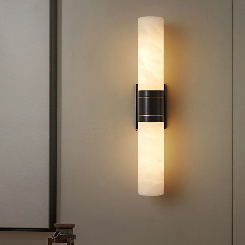 Cylinder Shape Metal Wall Sconces Modern 2-Lights Wall Mount Light Fixture