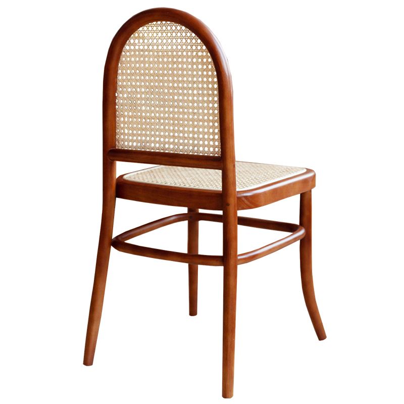 Silla sin brazos de comedor de madera tradicional, silla lateral de comedor con respaldo abierto para uso en restaurantes
