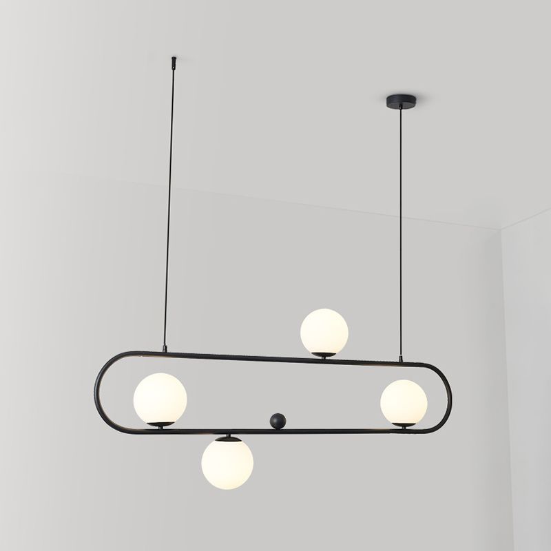 Light Luxury Style Hanging Lamp Ellipse Shape Island Light Fixture for Dining Table