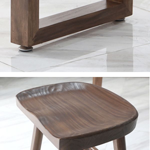 Brown Bar Stool and Table Set 1/4/5 Pieces Solid Wood Pub Table Set