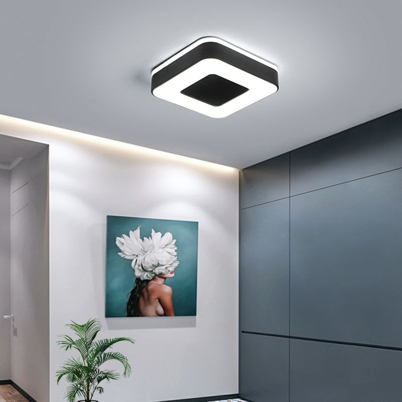 Plafonnier LED en métal de Style nordique, petit couloir, luminaire monté au plafond avec diffuseur en acrylique