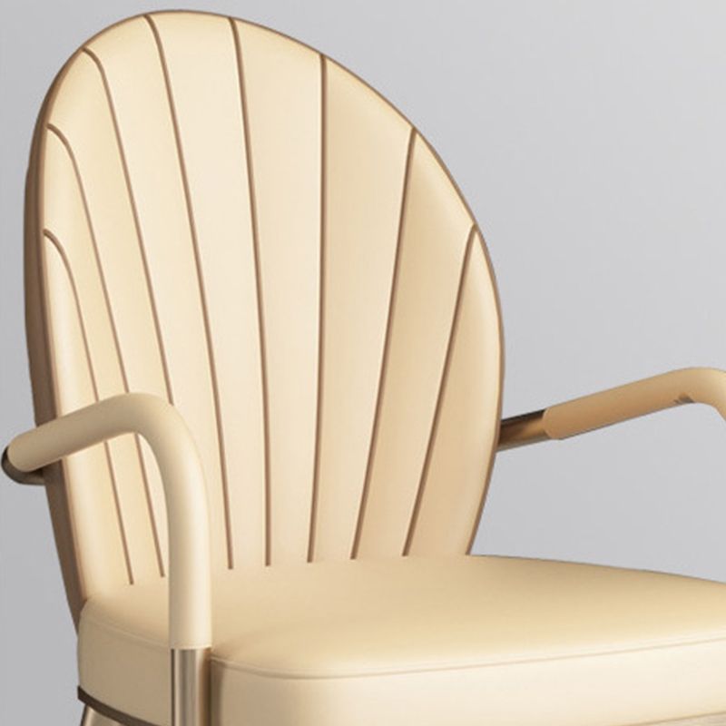 Upholstered Dining Chairs Beige Faux Leather Kitchen Dining Chairs